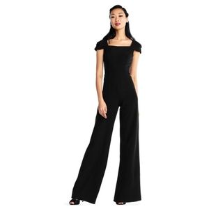 Adrianna Papell Black Origami Wide Leg Jumpsuit